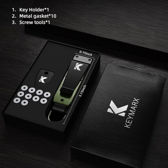 Key Organizer for Men Compact Key Holder Minimalist Key Case Metal Key Chain Key - Picture 6 of 6